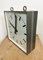 Large Industrial Square Double-Sided Factory Hanging Clock from Pragotron, 1970s 8