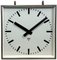Reloj colgante de fábrica industrial grande de doble cara de Pragotron, años 70, Imagen 1