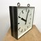 Large Industrial Square Double-Sided Factory Hanging Clock from Pragotron, 1970s 10