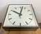 Large Industrial Square Double-Sided Factory Hanging Clock from Pragotron, 1970s 12