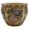 Maceta china de porcelana con decoraciones orientales, China, años 60, Imagen 1