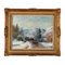 Ezio Pastorio, Winter Landscape, Oil on Board, 20th Century, Framed 1