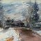 Ezio Pastorio, Winter Landscape, Oil on Board, 20th Century, Framed 3