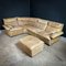 Sandfarbenes Mid-Century Ecksofa 1