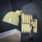 Lámpara de tijera vintage en amarillo y crema con cordón de tela, Imagen 13