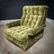 Botanisch grüner Mid-Century Sessel aus Samtstoff 1