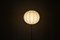 Mid-Century Asea Stehlampe aus Messing mit Rundem Lampenschirm aus Baumwolle, Schweden, 1960er 14