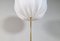 Mid-Century Asea Brass Floor Lamp with Round Cotton Shade, Sweden, 1960s, Image 7
