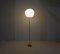 Mid-Century Asea Brass Floor Lamp with Round Cotton Shade, Sweden, 1960s, Image 13