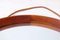 Specchio rotondo Mid-Century in pelle e teak di Glas & Wood Hovmantorp, Svezia, anni '60, Immagine 10