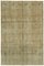 Large Vintage Beige Overdyed Area Rug 1