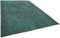 Large Turquoise Overdyed Area Rug 2