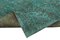 Large Turquoise Overdyed Area Rug 6