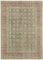 Large Vintage Beige Overdyed Area Rug 1