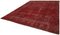 Large Red Overdyed Area Rug, Image 3