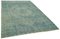 Large Turquoise Overdyed Area Rug 2