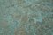 Large Turquoise Overdyed Area Rug, Image 9