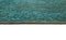 Large Turquoise Overdyed Area Rug, Image 8