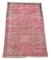 Rosa überfärbter Vintage Teppich 1