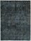 Large Vintage Blue Overdyed Area Rug, Image 1