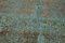 Large Vintage Turquoise Overdyed Area Rug, Image 10