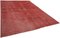 Großer roter überfärbter Vintage Teppich 2