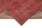 Großer roter überfärbter Vintage Teppich 6