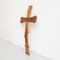 Religiöses Holzkreuz mit traditionellem Kunstwerk, 1950er 9