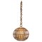 Lampe à Suspension Mid-Century Globe en Rotin et Bambou, Italie, 1960s 4