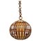 Mid-Century Globe Pendant Light in Rattan and Bamboo, Italy, 1960s, Image 5
