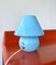 Baby Blue Murano Mushroom Lamp 3