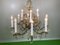 Lámpara de araña Lustre de cristal flameado al estilo de Maria Theresien, años 60, Imagen 3