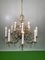 Lámpara de araña Lustre de cristal flameado al estilo de Maria Theresien, años 60, Imagen 10