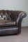 Chesterfield Brown Leather Sofa 6