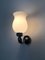 Lámparas de pared Carp de metal plateado y opalino, años 60. Juego de 2, Imagen 2