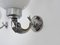 Carp Wall Lights in Silver Metal and Opaline, 1960s, Set of 2, Image 7
