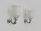 Carp Wall Lights in Silver Metal and Opaline, 1960s, Set of 2, Image 6