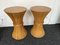 Italian Rattan Wheat Ears Tables, 1980s, Set of 2 1