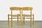 Beech Model J39 Dining Chairs by Børge Mogensen for F.D.B. Mobler, Denmark, 1970s, Set of 2 5