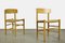 Beech Model J39 Dining Chairs by Børge Mogensen for F.D.B. Mobler, Denmark, 1970s, Set of 2 3