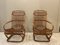 Armchairs with Bamboo Armrests attributed to Tito Agagoli, 1960, Set of 4 2