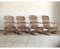 Armchairs with Bamboo Armrests attributed to Tito Agagoli, 1960, Set of 4 1