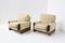 Armchairs in Wood and Fabric, 1970s, Set of 2 3