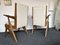 Vintage Mid-Century Modern Italian Compass Wood Armchairs by Le Corbusier, 1960s, Set of 2, Image 4