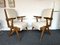 Vintage Mid-Century Modern Italian Compass Wood Armchairs by Le Corbusier, 1960s, Set of 2, Image 7