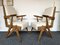 Vintage Mid-Century Modern Italian Compass Wood Armchairs by Le Corbusier, 1960s, Set of 2, Image 1