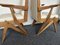 Vintage Mid-Century Modern Italian Compass Wood Armchairs by Le Corbusier, 1960s, Set of 2 2