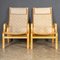 Mid-20thc Danish Beech Framed Chairs & Ottoman by Bruno Mathsson, 1978, Set of 3 27