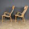 Mid-20thc Danish Beech Framed Chairs & Ottoman by Bruno Mathsson, 1978, Set of 3 30