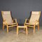 Mid-20thc Danish Beech Framed Chairs & Ottoman by Bruno Mathsson, 1978, Set of 3 31